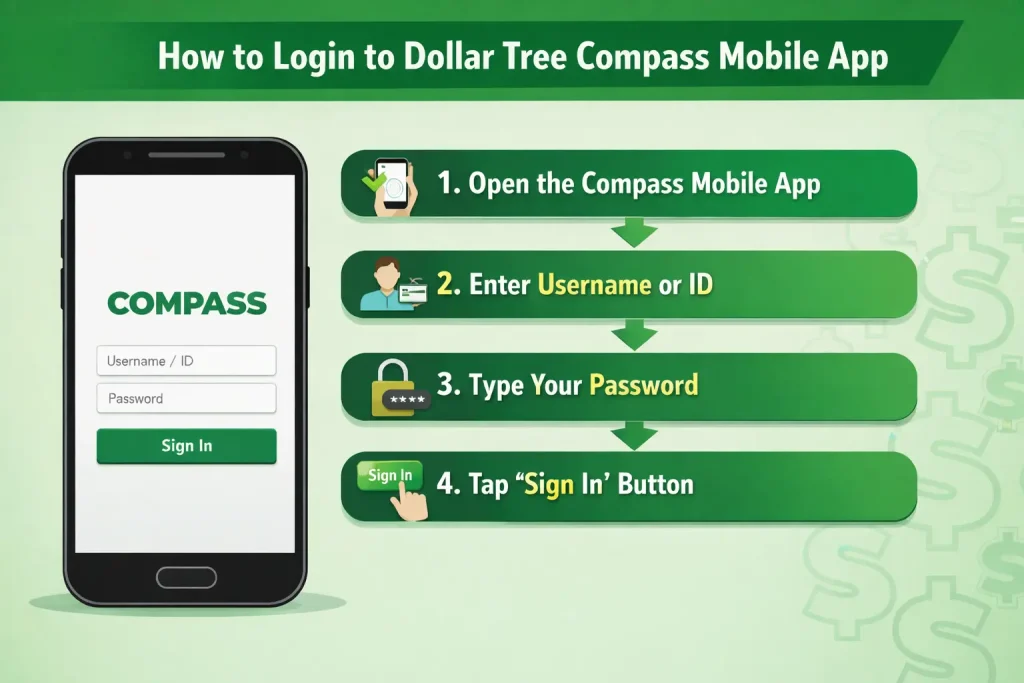 Dollar Tree Compass Mobile App 2 Dollar Tree Compass Mobile App login steps