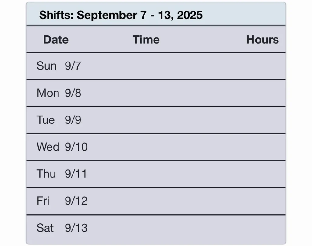 My Schedule